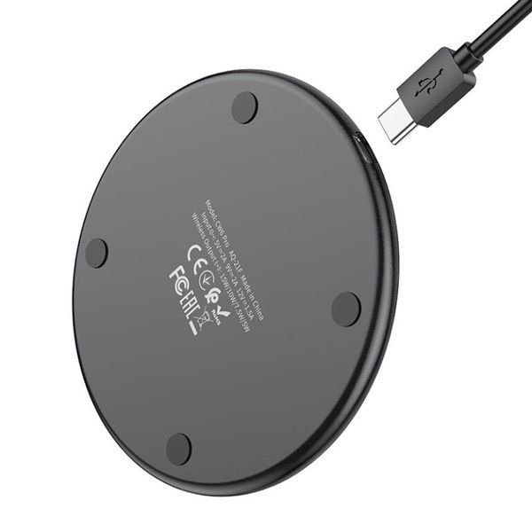 Бездротовий зарядний пристрій HOCO CW6 Pro Easy 15W charging wireless fast charger Black 700972652 фото