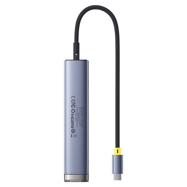 USB-хаб Baseus UltraJoy Series 7-Port HUB AIR Space Grey (Type-C to HDMI4K@60Hz*1+USB3.0*2+PD*1+SD/TF3.0*1+3.5mm*1) 224523697 фото