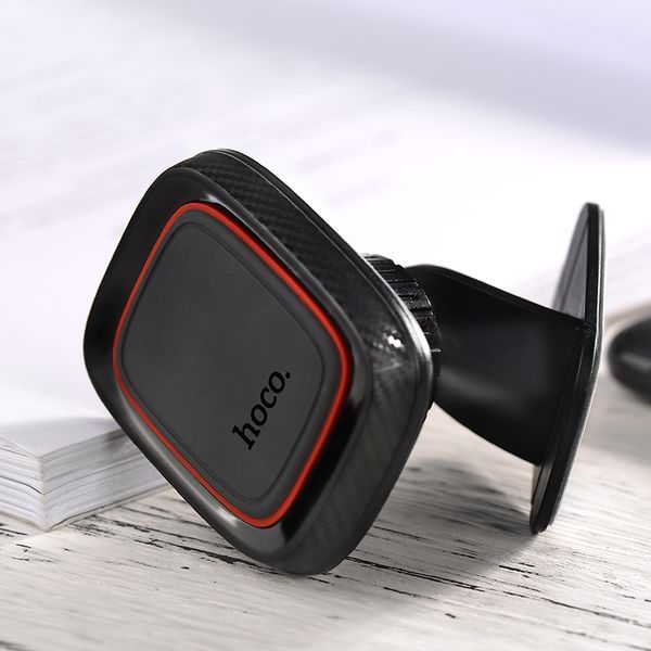 Автотримач для телефона HOCO CA24 Lotto series magnetic automotive center adsorbed holder Black 597616556 фото