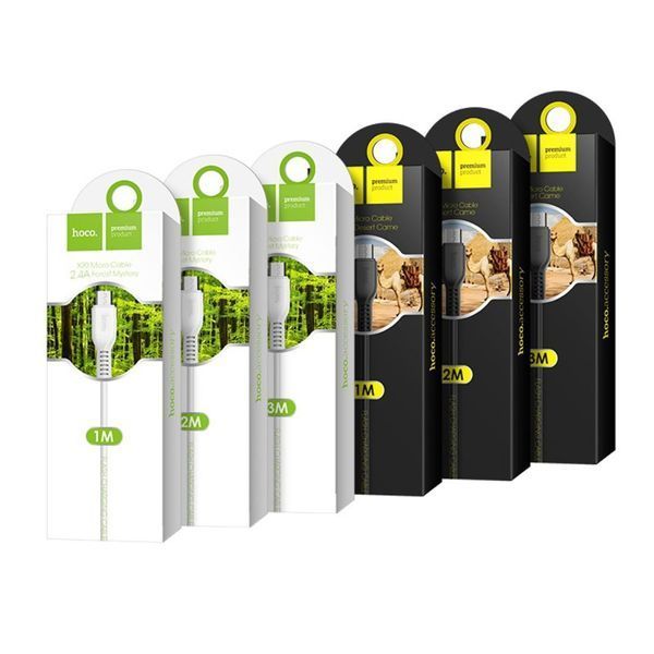 Кабель HOCO X20 USB to Micro 2A, 3m, PVC, TPE connectors, Black 703751703 фото