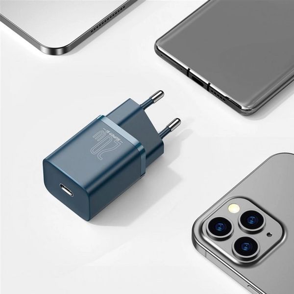 Мережевий зарядний пристрій Baseus Super Si Quick Charger 1C 20W EU Blue 842152205 фото