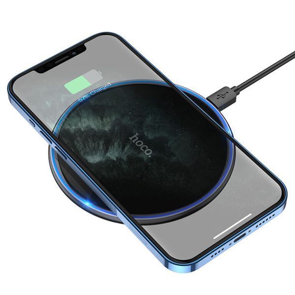 Бездротовий зарядний пристрій HOCO CW6 Pro Easy 15W charging wireless fast charger Black 700972652 фото
