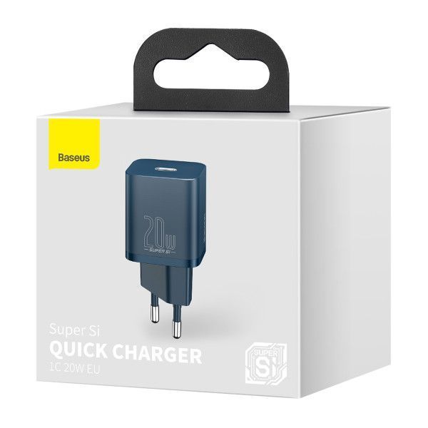 Мережевий зарядний пристрій Baseus Super Si Quick Charger 1C 20W EU Blue 842152205 фото