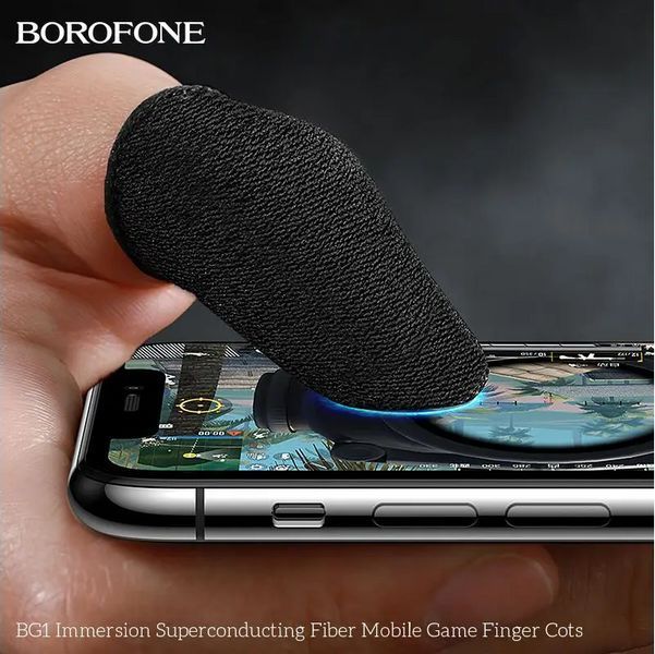Напальчник игровой BOROFONE BG1 Superconducting fiber mobile game finger cots(carbon fiber) 885777624 фото