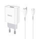Мережевий зарядний пристрій з кабелем HOCO C81A Asombroso single port charger set(Type-C) White 151859285 фото 1