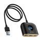 USB-хаб Baseus Square round 4 in 1 USB HUB Adapter(USB3.0 TO USB3.0*1+USB2.0*3) 1m Black 518205131 фото 1