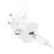 Сетевое зарядное устройство с кабелем HOCO C140A Smart single port QC3.0 charger set (Micro)(EU) White 469676098 фото 3