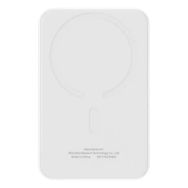 Зовнішній акумулятор Baseus Magnetic Mini Wireless Fast Charge Power Bank 5000mAh 20W Stellar White（With Simple Series Charging Cable Type-C to Typ 103253990 фото