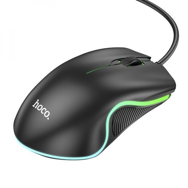 Миша HOCO GM19 Enjoy gaming luminous wired mouse Black 716375998 фото