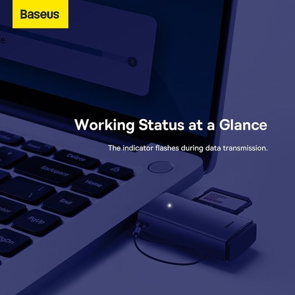 Картридер Baseus Lite Series USB-A to SD/TF Card Reader Grey 531505325 фото