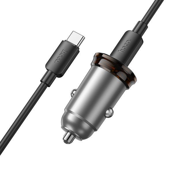 Автомобильное зарядное устройство HOCO NZ16B Rigorous PD45W(2C) car charger set(C to C) metal grey 846495856 фото