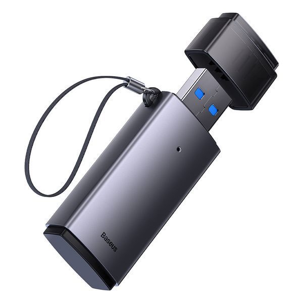 Картридер Baseus Lite Series USB-A to SD/TF Card Reader Grey 531505325 фото