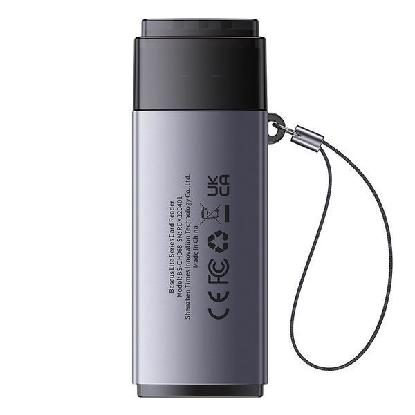 Картридер Baseus Lite Series USB-A to SD/TF Card Reader Grey 531505325 фото