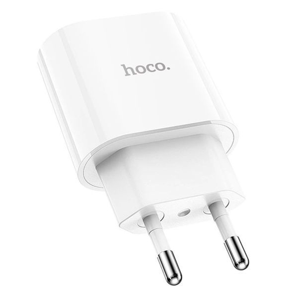 Сетевое зарядное устройство с кабелем HOCO C94A Metro single port PD20W charger set(Type-C to Type-C) White 966574910 фото