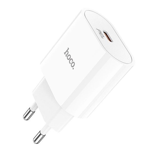 Сетевое зарядное устройство с кабелем HOCO C94A Metro single port PD20W charger set(Type-C to Type-C) White 966574910 фото