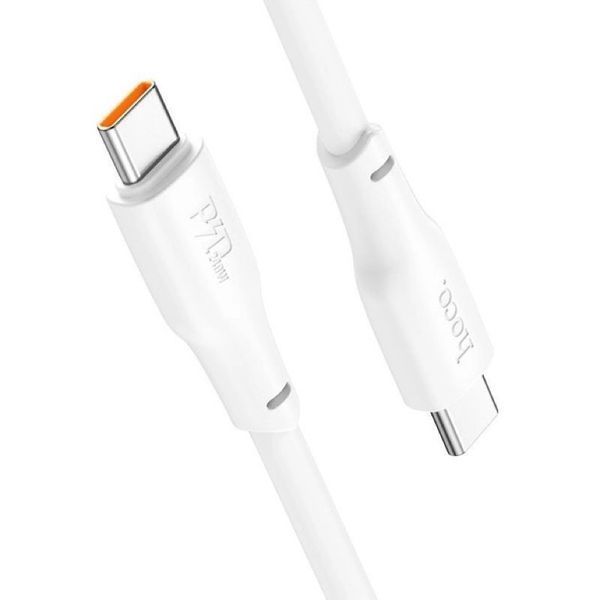 Кабель HOCO X93 Type-C to Type-C 240W, 2m, TPE, TPE connectors, White 506970297 фото