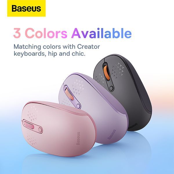 Маніпулятор миша бездротова Baseus F01B Tri-Mode Wireless Mouse Baby Pink 110997915 фото