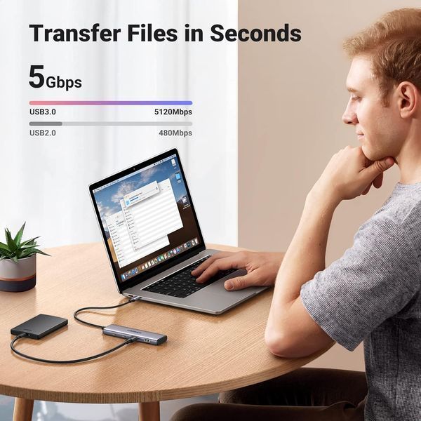 USB-хаб UGREEN 4-Port USB-C Hub 531089838 фото
