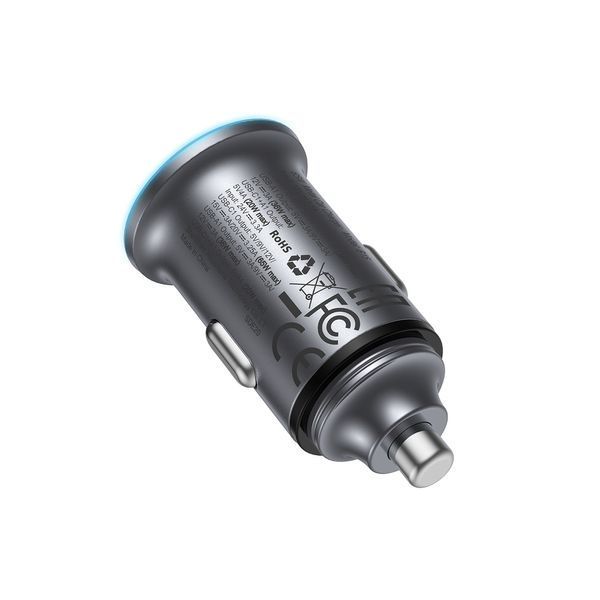 Автомобільний зарядний пристрій ACEFAST B15 65W (USB-A+USB-C) dual port metal car charger 221018063 фото
