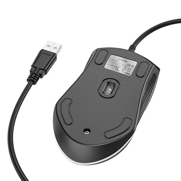 Миша HOCO GM19 Enjoy gaming luminous wired mouse Black 716375998 фото