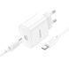 Сетевое зарядное устройство с кабелем HOCO C76A Pro Majestic single port PD30W charger set (Type-C to Type-C)(EU) White 752304326 фото 3