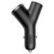 Автомобильное зарядное устройство Baseus Y type dual USB+cigarette lighter extended car charger 3.1 A Black 729289132 фото 1