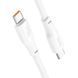 Кабель HOCO X93 Type-C to Type-C 240W, 2m, TPE, TPE connectors, White 506970297 фото 4