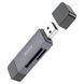 Кардрідер HOCO HB45 Spirit 2-in-1 USB/Type-C 2.0 card reader Metal Gray 670441298 фото 3