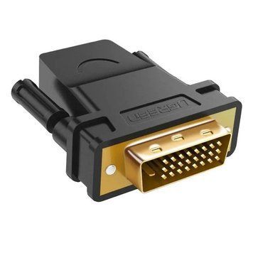 Адаптер UGREEN 20124 DVI 24+1 Male to HDMI Female Adapter (Black) (UGR-20124) 115614564 фото
