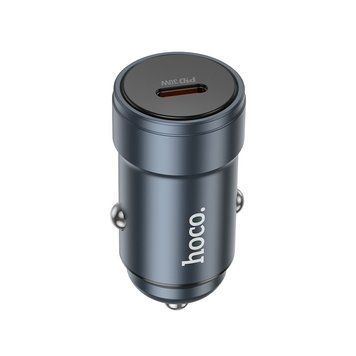 Автомобільний зарядний пристрій HOCO Z57 Glorious single-port PD30W car charger Metal Gray 106123169 фото
