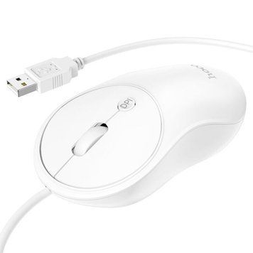 Миша HOCO GM13 Esteem business wired mouse White 840437814 фото