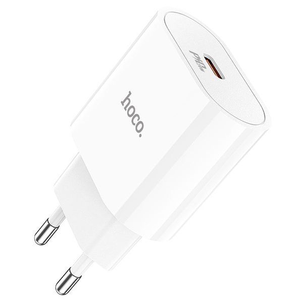 Мережевий зарядний пристрій HOCO C94A Metro single port PD20W charger White 509778072 фото