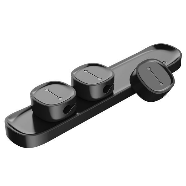 Тримач-затискач для кабелю магнітний Baseus Peas Cable Clip Black 758825820 фото