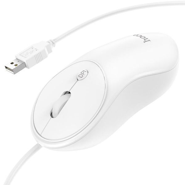 Миша HOCO GM13 Esteem business wired mouse White 840437814 фото