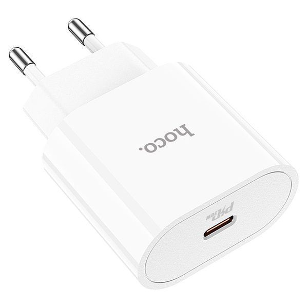 Мережевий зарядний пристрій HOCO C94A Metro single port PD20W charger White 509778072 фото