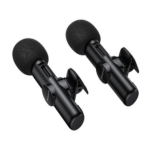 Бездротова мікрофонна система BOROFONE BFK16A Winner dual-mic (Lightning) Black 101217043 фото