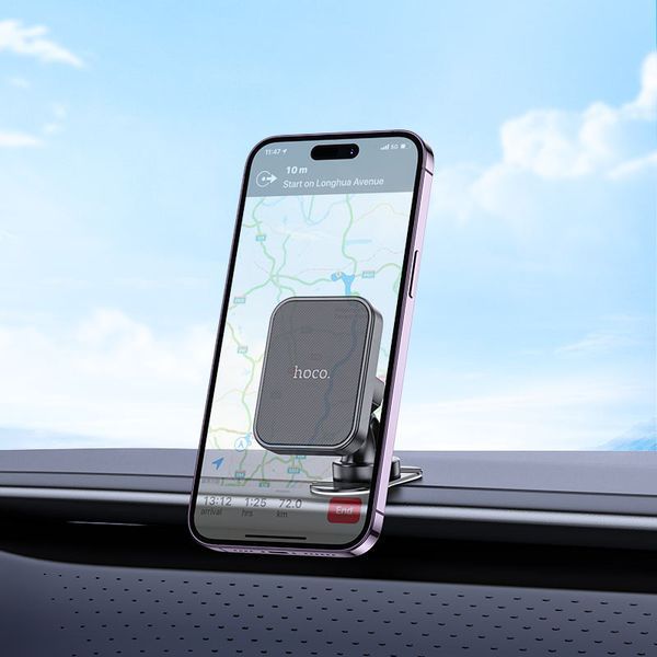 Автодержатель для телефона HOCO H33 Cheetah magnetic car holder(center console) Black 570997849 фото