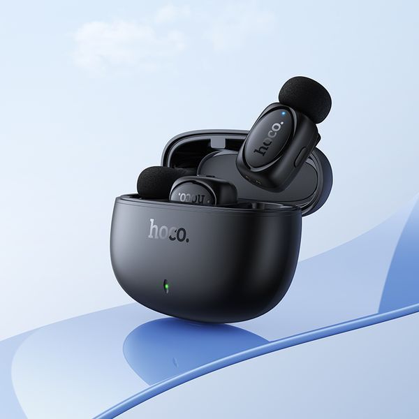 Бездротова мікрофонна система HOCO L19 Graceful dual-mic (iP/Type-C) Black 346519736 фото