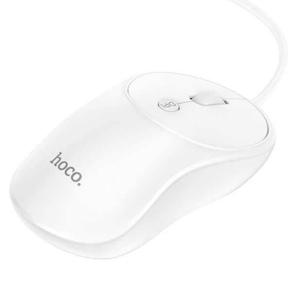 Миша HOCO GM13 Esteem business wired mouse White 840437814 фото