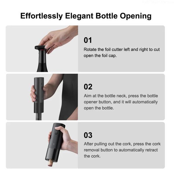 Штопор Xiaomi Mijia Electric Red Wine Bottle Opener 676266988 фото