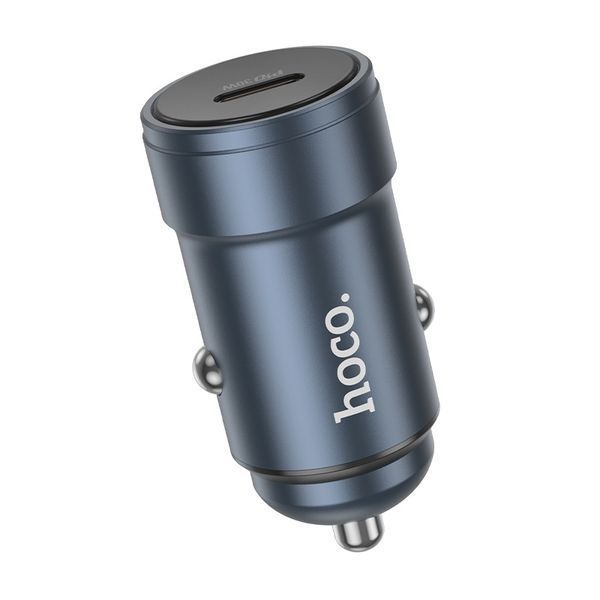 Автомобільний зарядний пристрій HOCO Z57 Glorious single-port PD30W car charger Metal Gray 106123169 фото