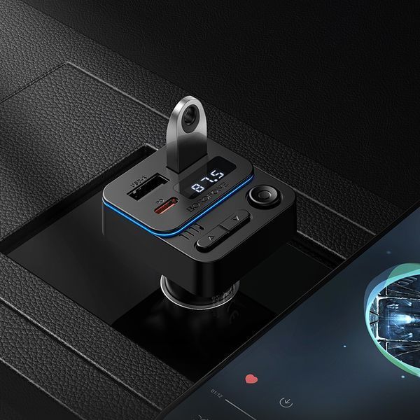 АЗП з FM-модулятором BOROFONE BC60 Hero 35W(1A1C) car BT FM transmitter Black 934493899 фото