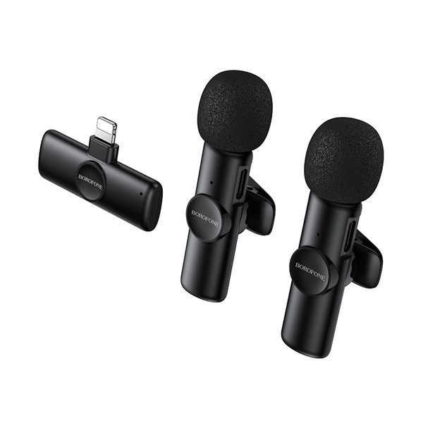 Бездротова мікрофонна система BOROFONE BFK16A Winner dual-mic (Lightning) Black 101217043 фото