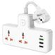 Сетевой подовжувач HOCO AC12A Reise 2-position expansion socket(PD30W/1C3A) (8.5 cm) White 506655300 фото 3