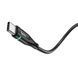 Кабель HOCO U93 USB to Type-C 3A, 1.2m, nylon, aluminum connectors, light indicator, Black 152350152 фото 5