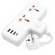 Сетевой подовжувач HOCO AC12A Reise 2-position expansion socket(PD30W/1C3A) (8.5 cm) White 506655300 фото 4