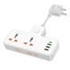 Сетевой подовжувач HOCO AC12A Reise 2-position expansion socket(PD30W/1C3A) (8.5 cm) White 506655300 фото 2