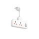 Сетевой подовжувач HOCO AC12A Reise 2-position expansion socket(PD30W/1C3A) (8.5 cm) White 506655300 фото 1