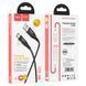Кабель HOCO U93 USB to Type-C 3A, 1.2m, nylon, aluminum connectors, light indicator, Black 152350152 фото 2