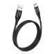 Кабель HOCO U93 USB to Type-C 3A, 1.2m, nylon, aluminum connectors, light indicator, Black 152350152 фото 4